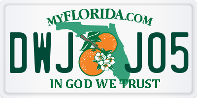 FL license plate DWJJ05