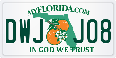 FL license plate DWJJ08