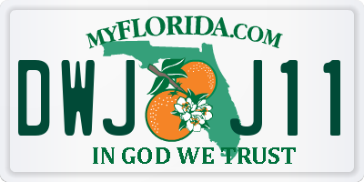 FL license plate DWJJ11