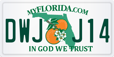FL license plate DWJJ14