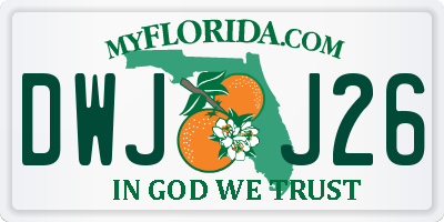 FL license plate DWJJ26