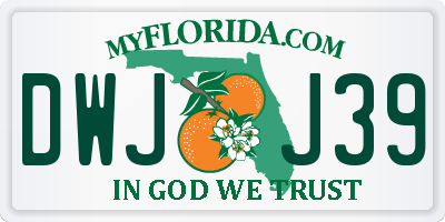 FL license plate DWJJ39