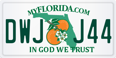 FL license plate DWJJ44
