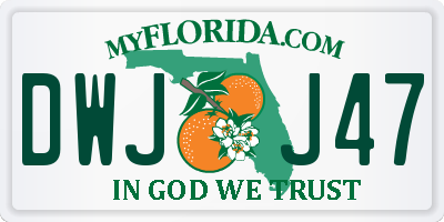 FL license plate DWJJ47