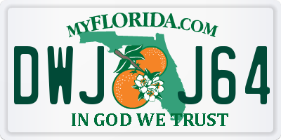 FL license plate DWJJ64