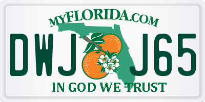 FL license plate DWJJ65
