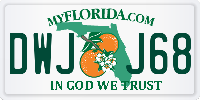 FL license plate DWJJ68