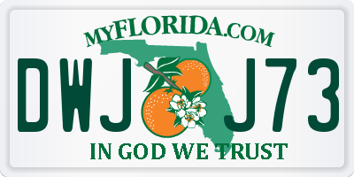 FL license plate DWJJ73