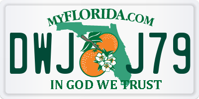 FL license plate DWJJ79