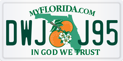 FL license plate DWJJ95