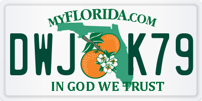 FL license plate DWJK79