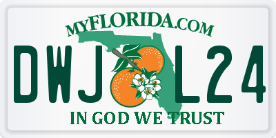 FL license plate DWJL24