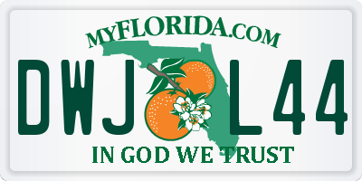 FL license plate DWJL44