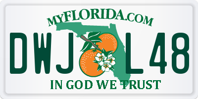 FL license plate DWJL48