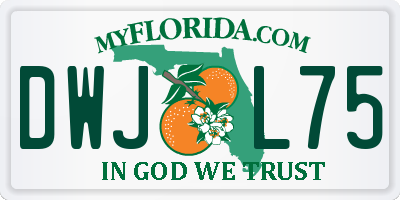 FL license plate DWJL75