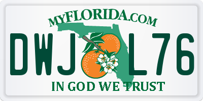 FL license plate DWJL76