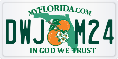 FL license plate DWJM24