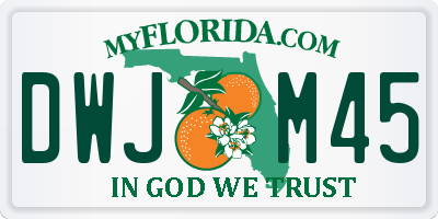 FL license plate DWJM45