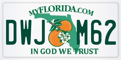 FL license plate DWJM62