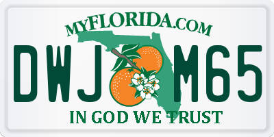 FL license plate DWJM65