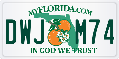 FL license plate DWJM74