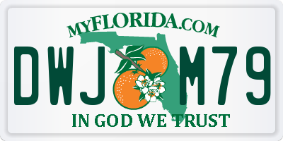 FL license plate DWJM79