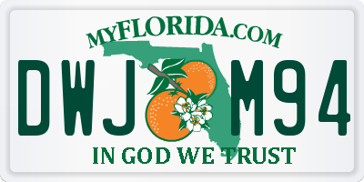 FL license plate DWJM94