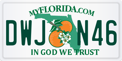FL license plate DWJN46