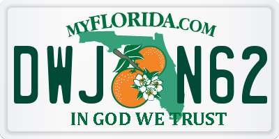 FL license plate DWJN62