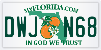 FL license plate DWJN68