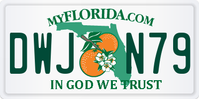 FL license plate DWJN79