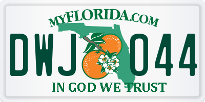 FL license plate DWJO44