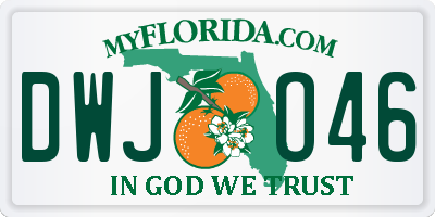 FL license plate DWJO46