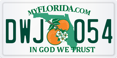 FL license plate DWJO54