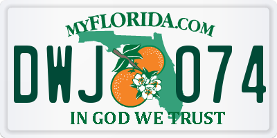 FL license plate DWJO74