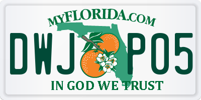 FL license plate DWJP05