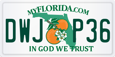 FL license plate DWJP36