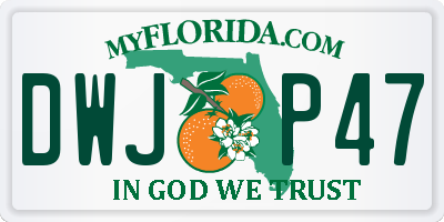 FL license plate DWJP47