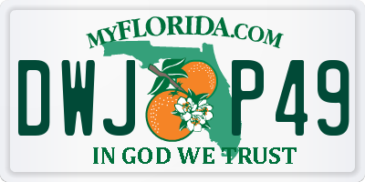 FL license plate DWJP49