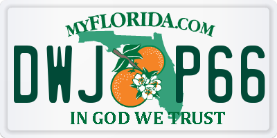 FL license plate DWJP66