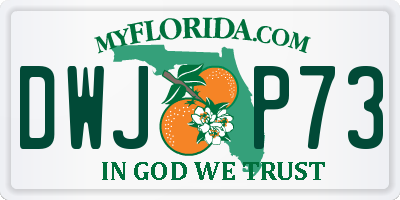 FL license plate DWJP73