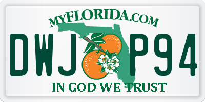 FL license plate DWJP94