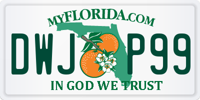 FL license plate DWJP99