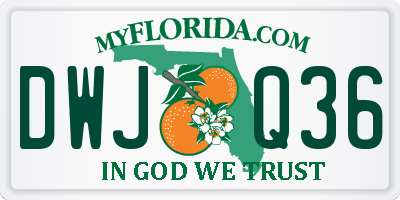 FL license plate DWJQ36