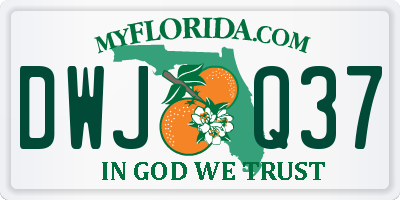 FL license plate DWJQ37