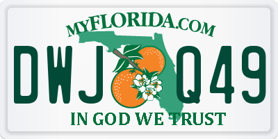 FL license plate DWJQ49
