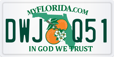FL license plate DWJQ51