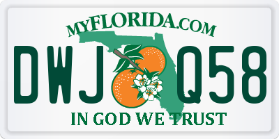 FL license plate DWJQ58