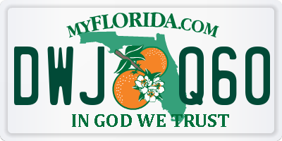 FL license plate DWJQ60