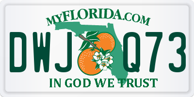 FL license plate DWJQ73
